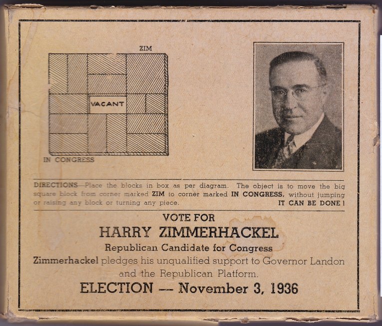 1936 Zimmerhackel Sliding Piece Puzzle